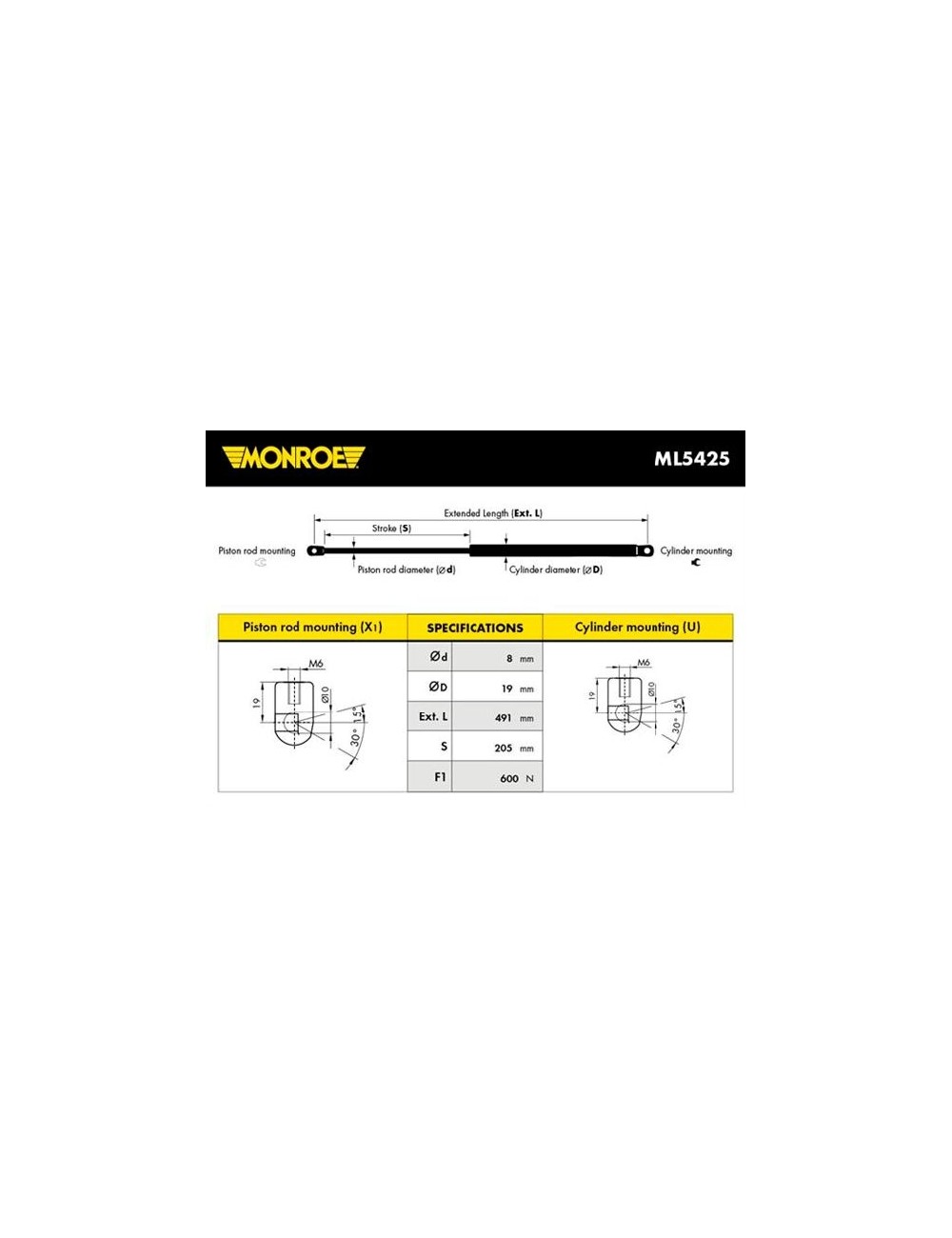 VERIN AR PEUGEOT 307 SW VERIN AR PEUGEOT 307 SW