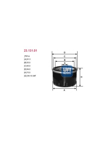 Filtre à huile UFI 23.131.01