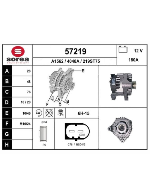 ALTERNATEUR VL / BMW SERIE 1