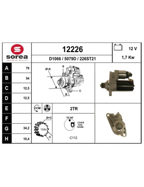 DEMARREUR VL / VW POLO 1,2 Ess