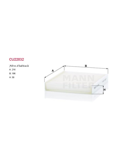 FILTRE A HABITACLE