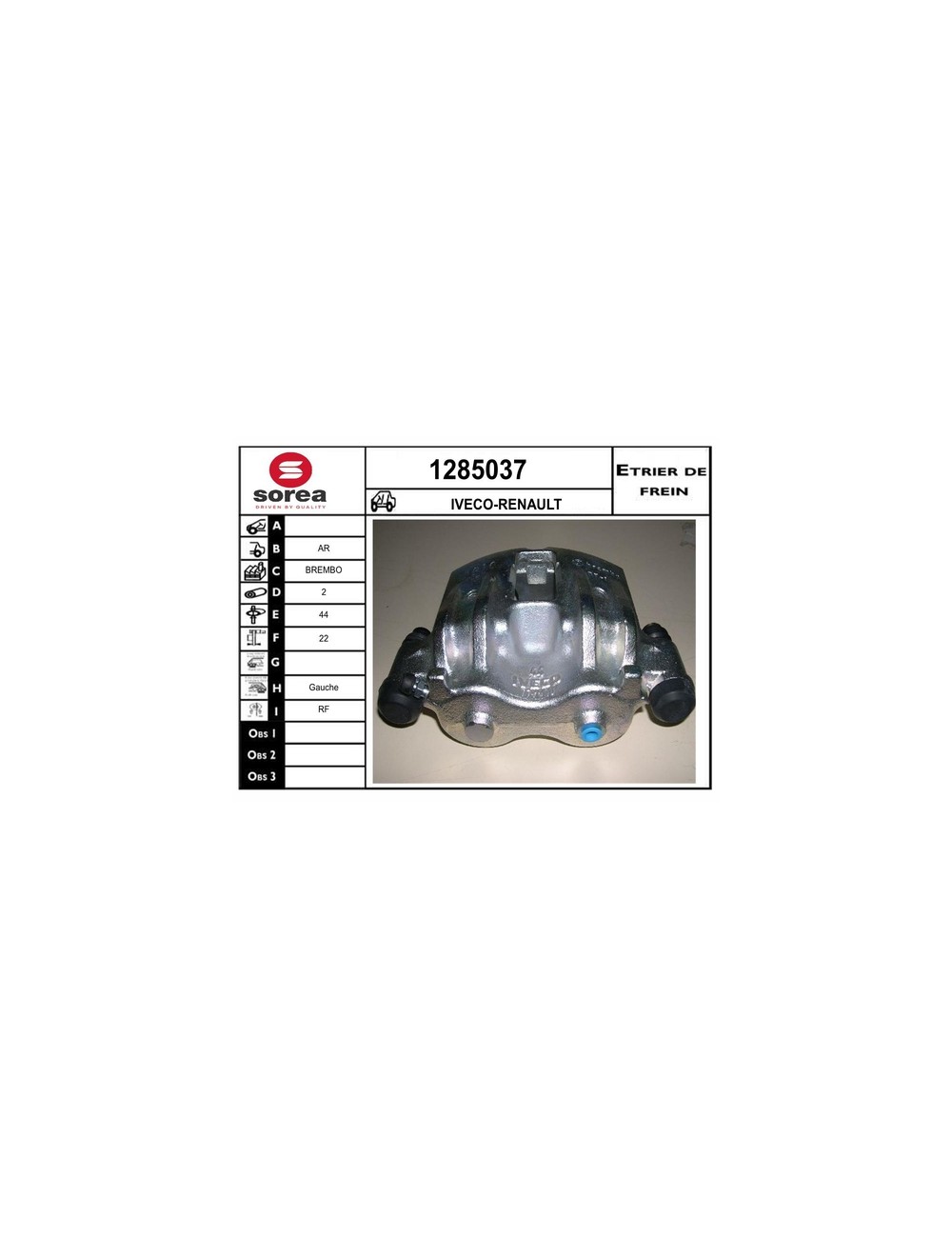 ETRIER DE FREIN - IVECO / AR