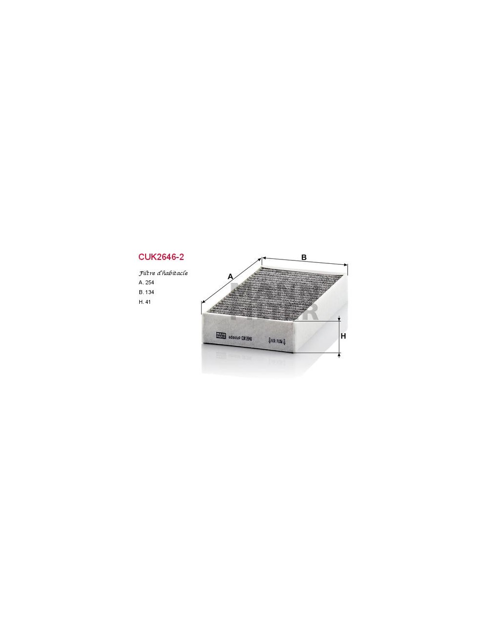 FILTRE A HABITACLE FILTRE A HABITACLE