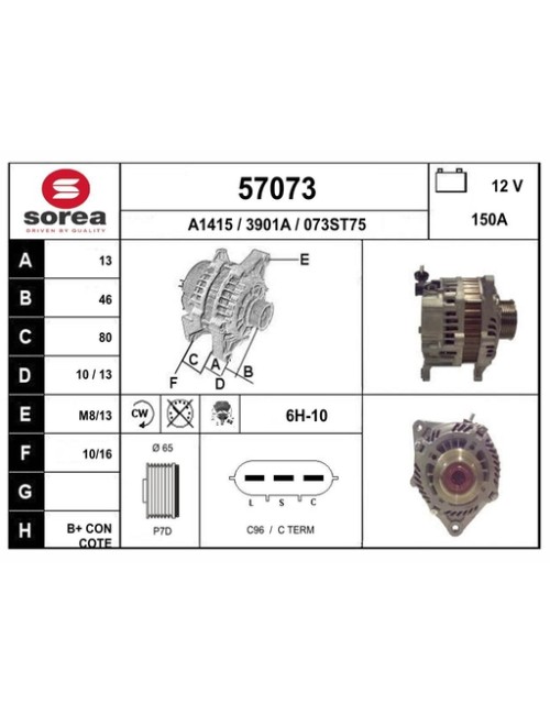 ALTERNATEUR VL / PATHFINDER - 2.5 DCI