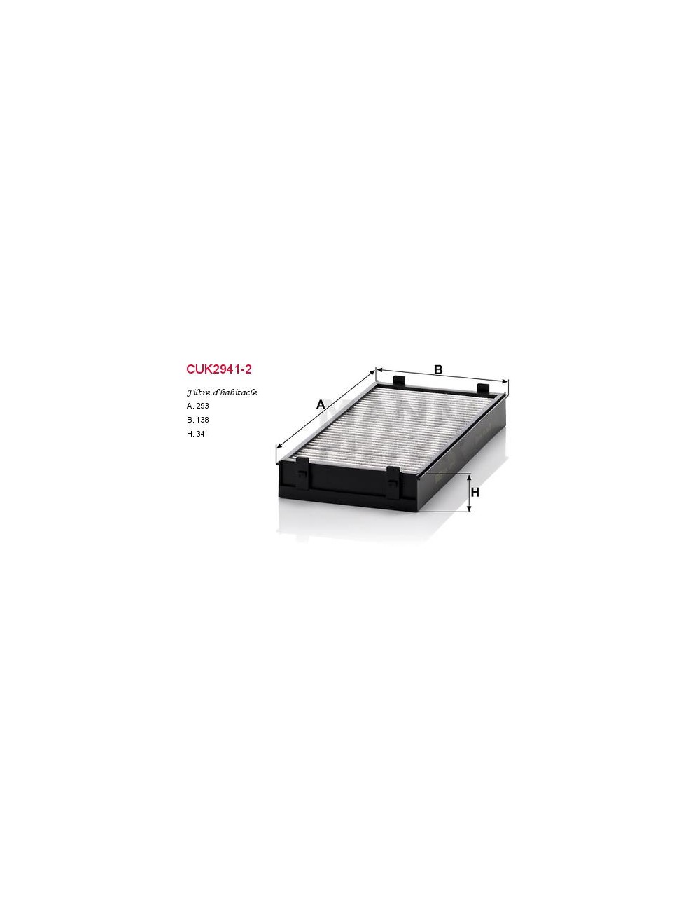 FILTRE A HABITACLE FILTRE A HABITACLE