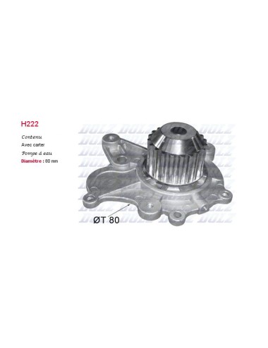 POMPE A EAU HYUNDAI H215 Ø80mm