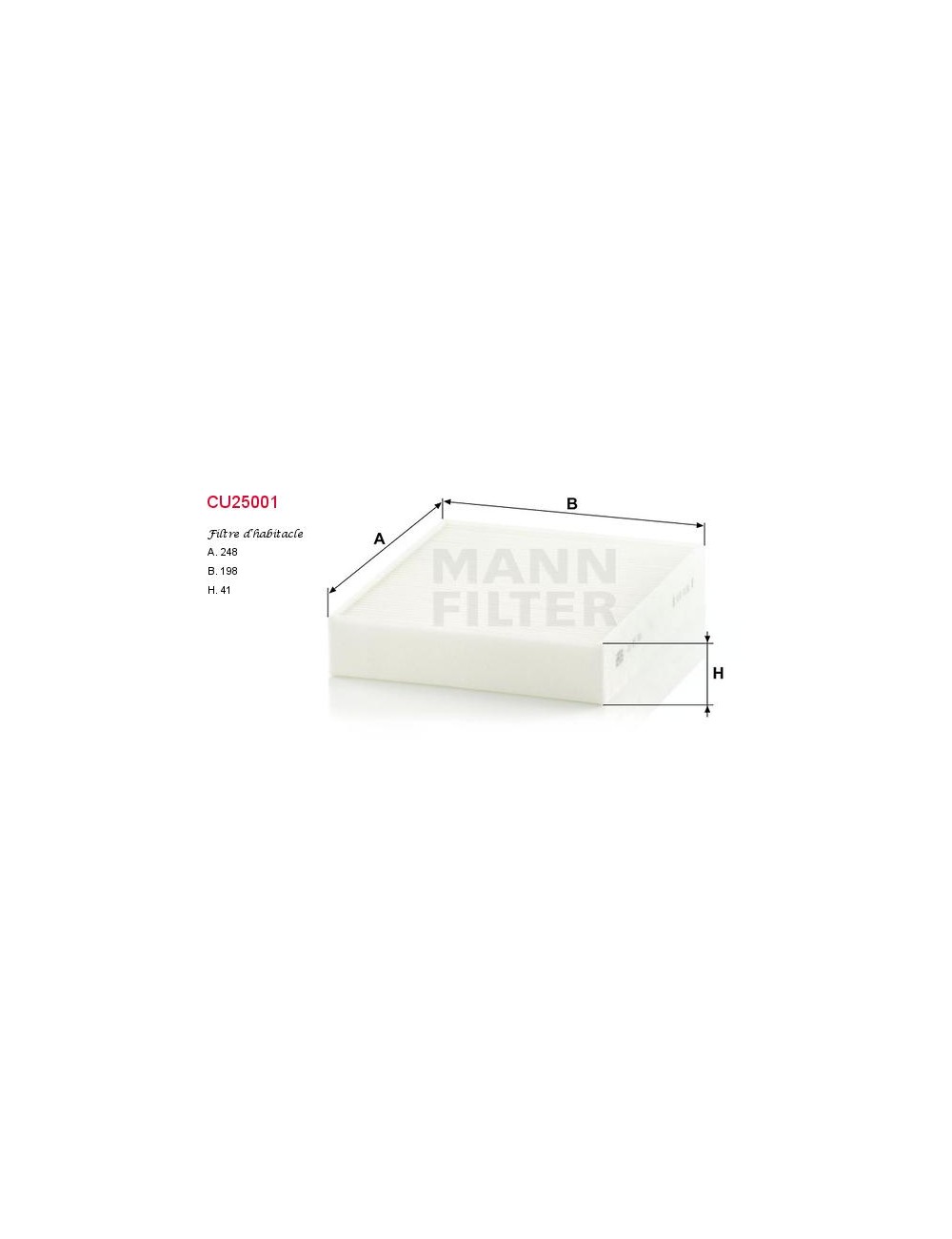 FILTRE A HABITACLE