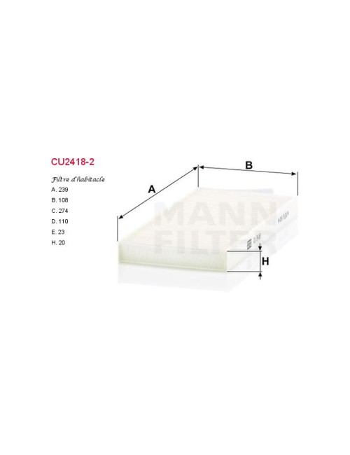 FILTRE A HABITACLE