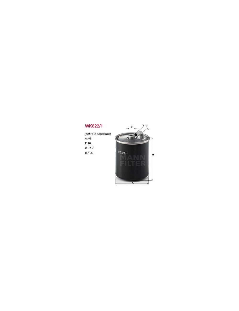 FILTRE A CARBURANT FILTRE A CARBURANT