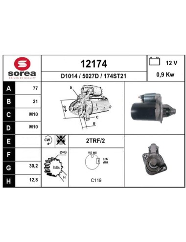 DEMARREUR VL / KIA Sportage 1,6Ess