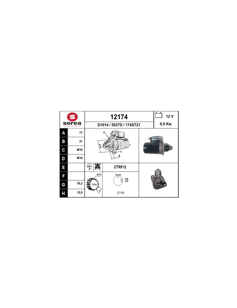 DEMARREUR VL / KIA Sportage 1,6Ess