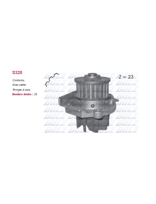 POMPE A EAU FORD KA FIAT 500