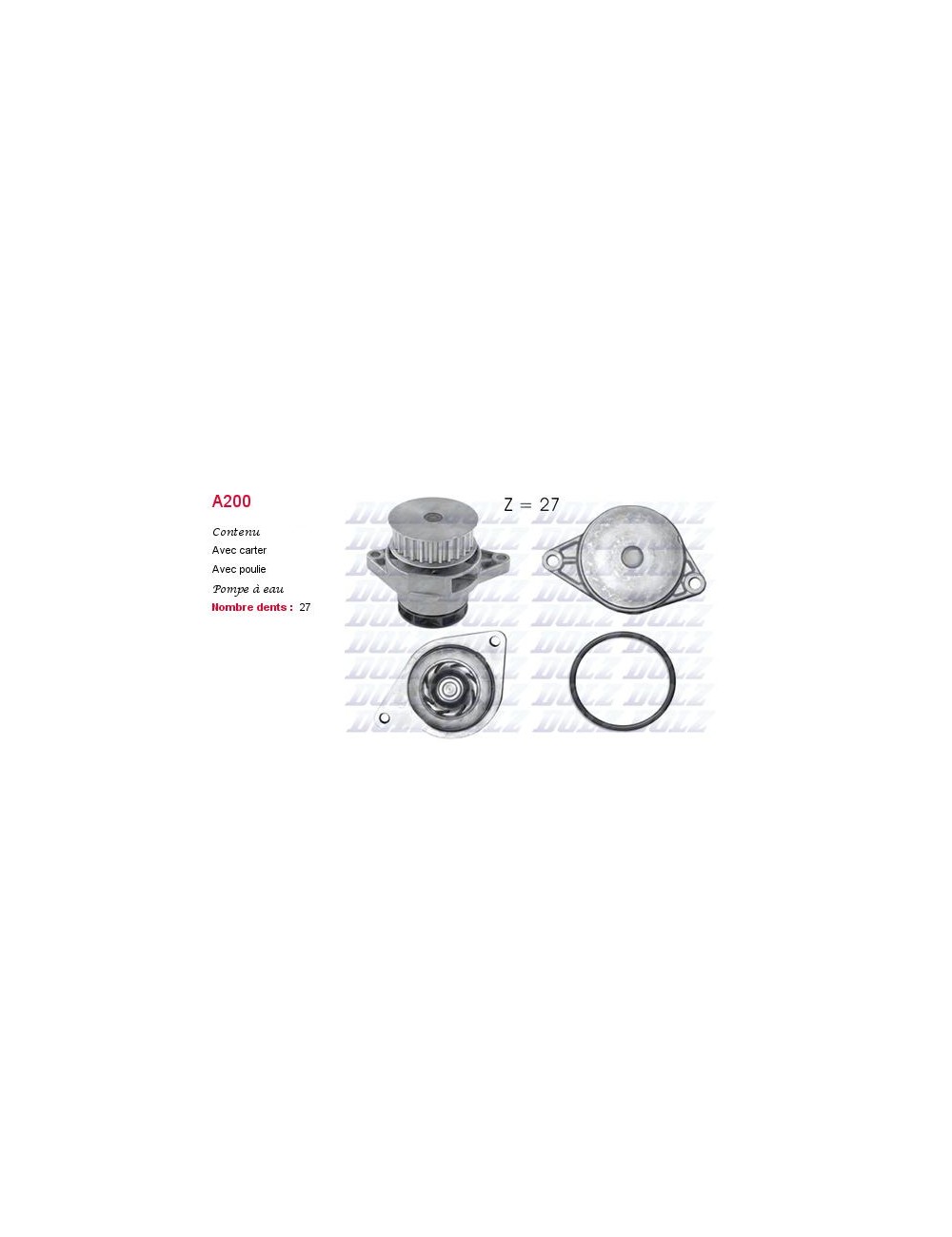POMPE A EAU AUDI A2 1.6 FSI POMPE A EAU AUDI A2 1.6 FSI