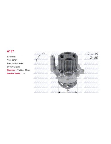 POMPE A EAU SKODA 1.9 SDi M ASY