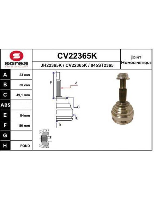 KIT CV JOINT AVEC KR054 /...
