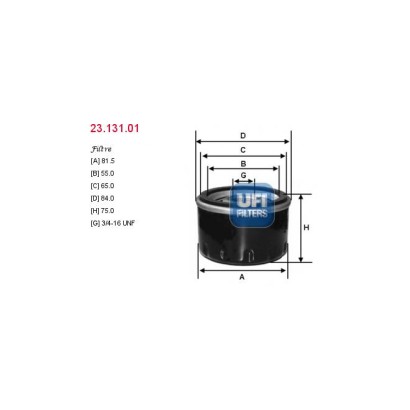 Filtre à huile UFI 23.131.01