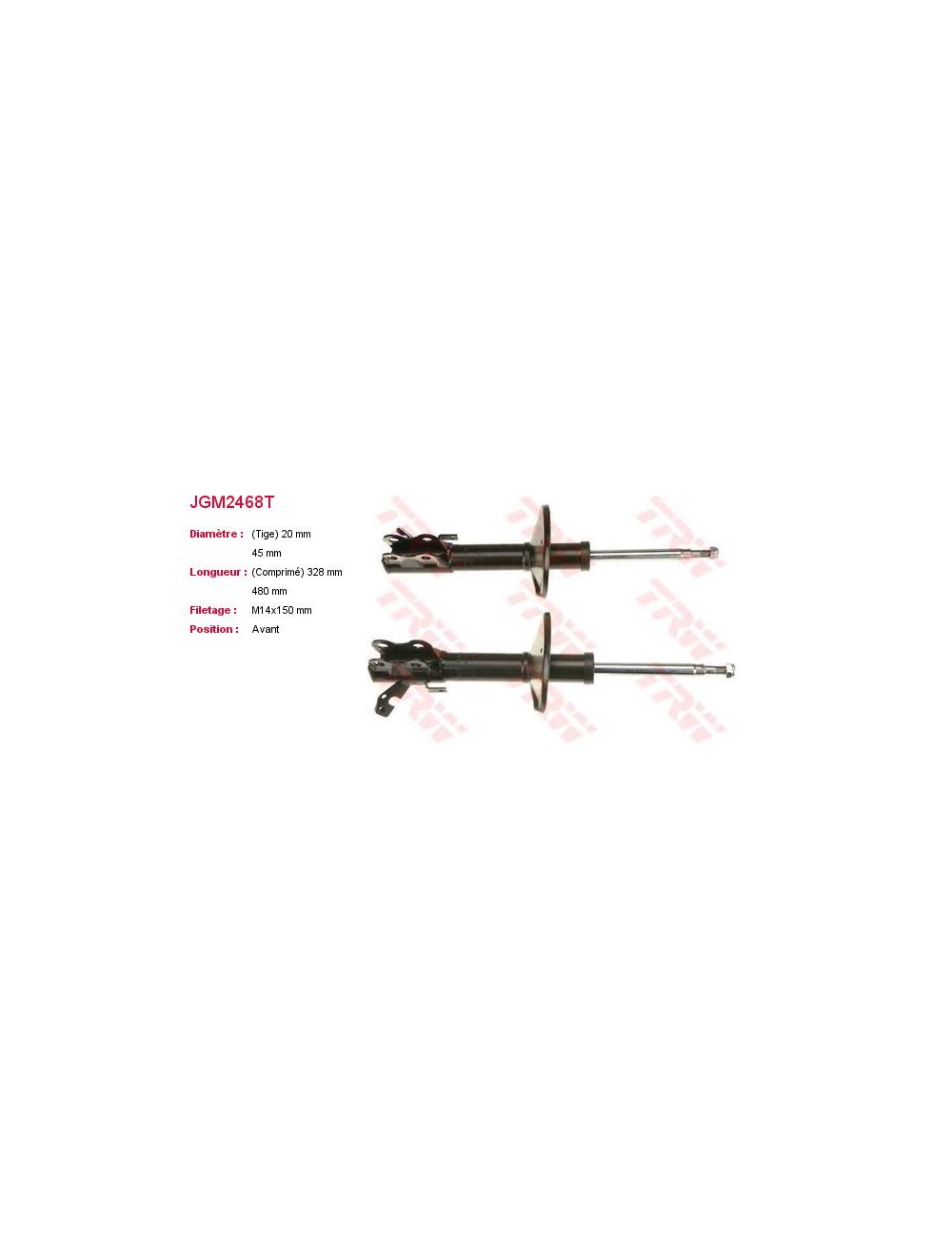 AMORTISSEUR (X2) AMORTISSEUR (X2)