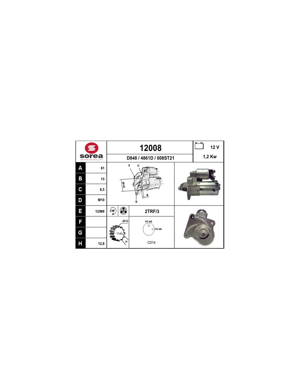 DEMARREUR VL FOCUS / C-MAX 1.6 TDCI